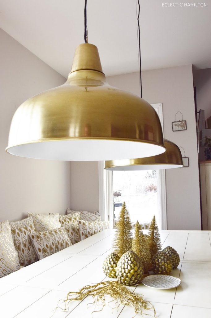 Die perfekte Lampe für das Esszimmer und tolle Weihnachtsdeko in Gold.Tipps zum Leuchtmittelkauf / lampenkauf: LED Lampen Leuchten esszimmer tisch deko dekoration gold kupfer