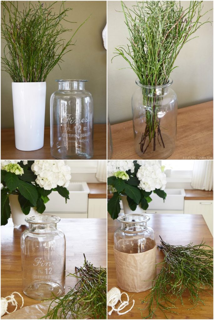DIY: wie ihr in wenigen Minnuten eine Glas-Vase blickdicht verschönert. Selbst gemacht, selbermachen, basteln, Vasen, Vase, Blumenvase