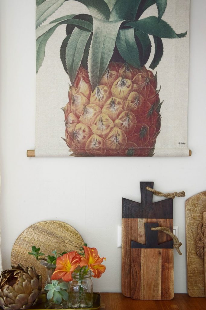 Deko für die Wand in eurer Küche: Tropisch frisch und perfekt für den Sommer: Ananas von HK-Living
