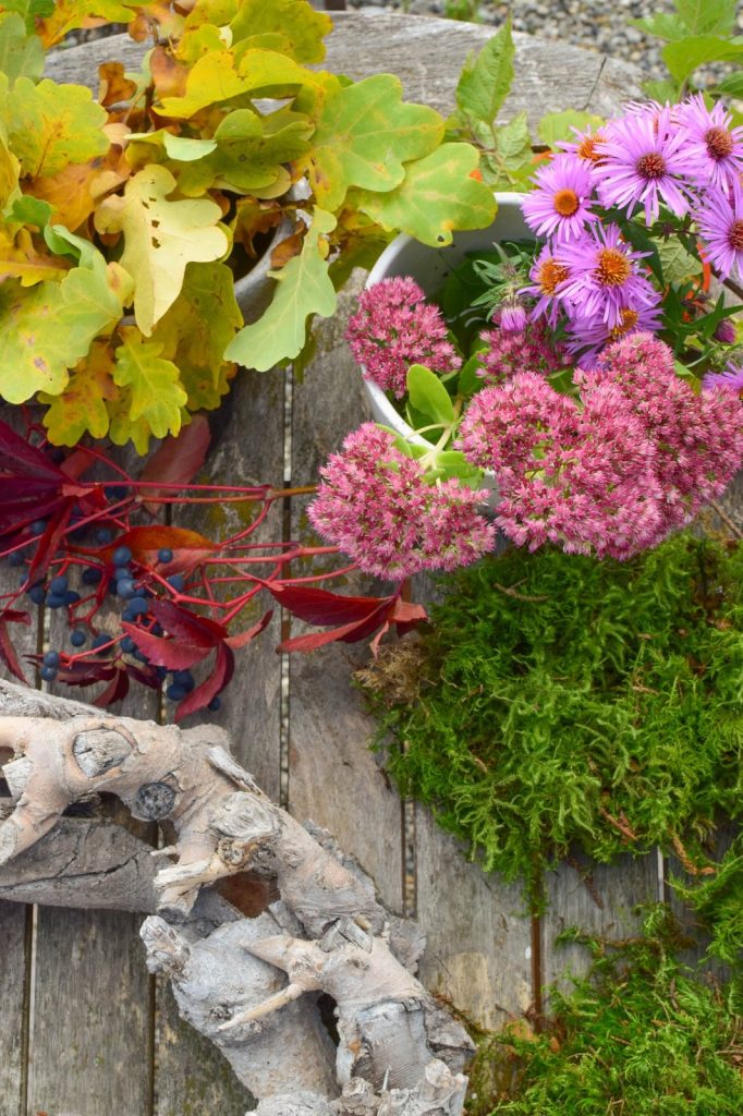 DIY Kranz Herbst: selbermachen Holzkranz Naturdeko herbstlich natürlich dekorieren Kränze auch Holz