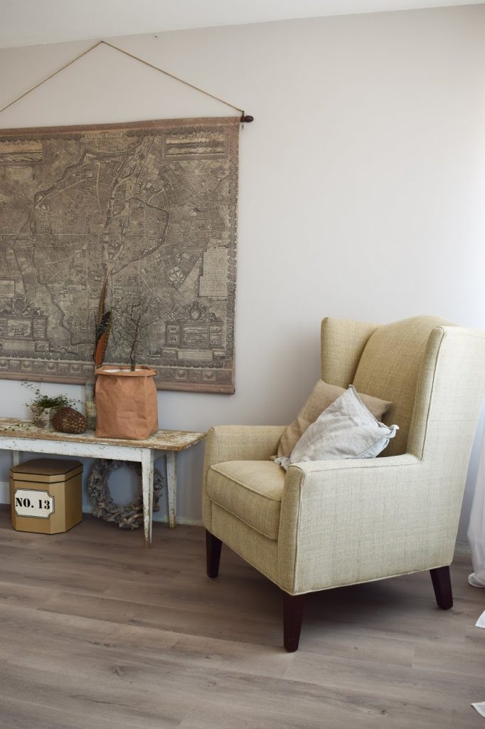 Dekoidee Wandgestaltung Übertopf aus Papier von WENKO natürliche Deko im Landhausstil Deko Dekoration gemütlich Sessel wohlfühlen im Schlafzimmer