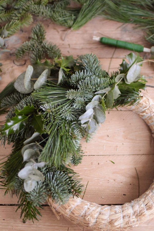 DIY Adventskranz Kreativ-Set zum selberbinden selbermachen Kranz Kränze Weihnachten Winter Advent Kreativsein 40 cm Durchmesser