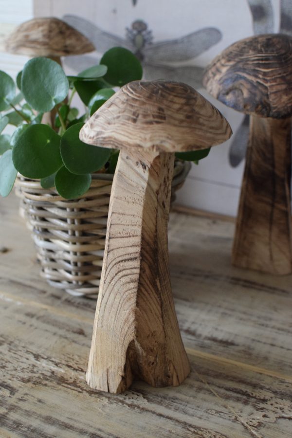 Holzpilz Pilz aus Holz handgefertigt Naturdeko natürlich dekorieren Mrs Greenery Shop
