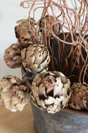 Artischocke getrocknet natur Trockenblumen Artischocken trocken trocknen Naturdeko Deoidee Artischockenköpfe