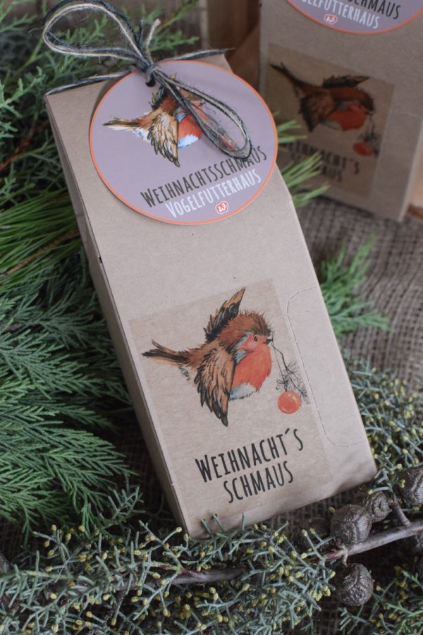 Futterhaus Vögel Futter Weihnachten Advent Geschenkidee Geschenkbox Geschenk im Mrs Greenery Shop bestellen
