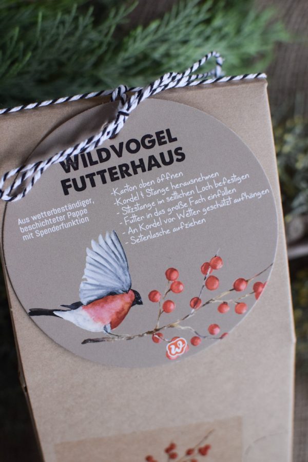 Futterhaus Vögel Futter Weihnachten Advent Geschenkidee Geschenkbox Geschenk im Mrs Greenery Shop bestellen
