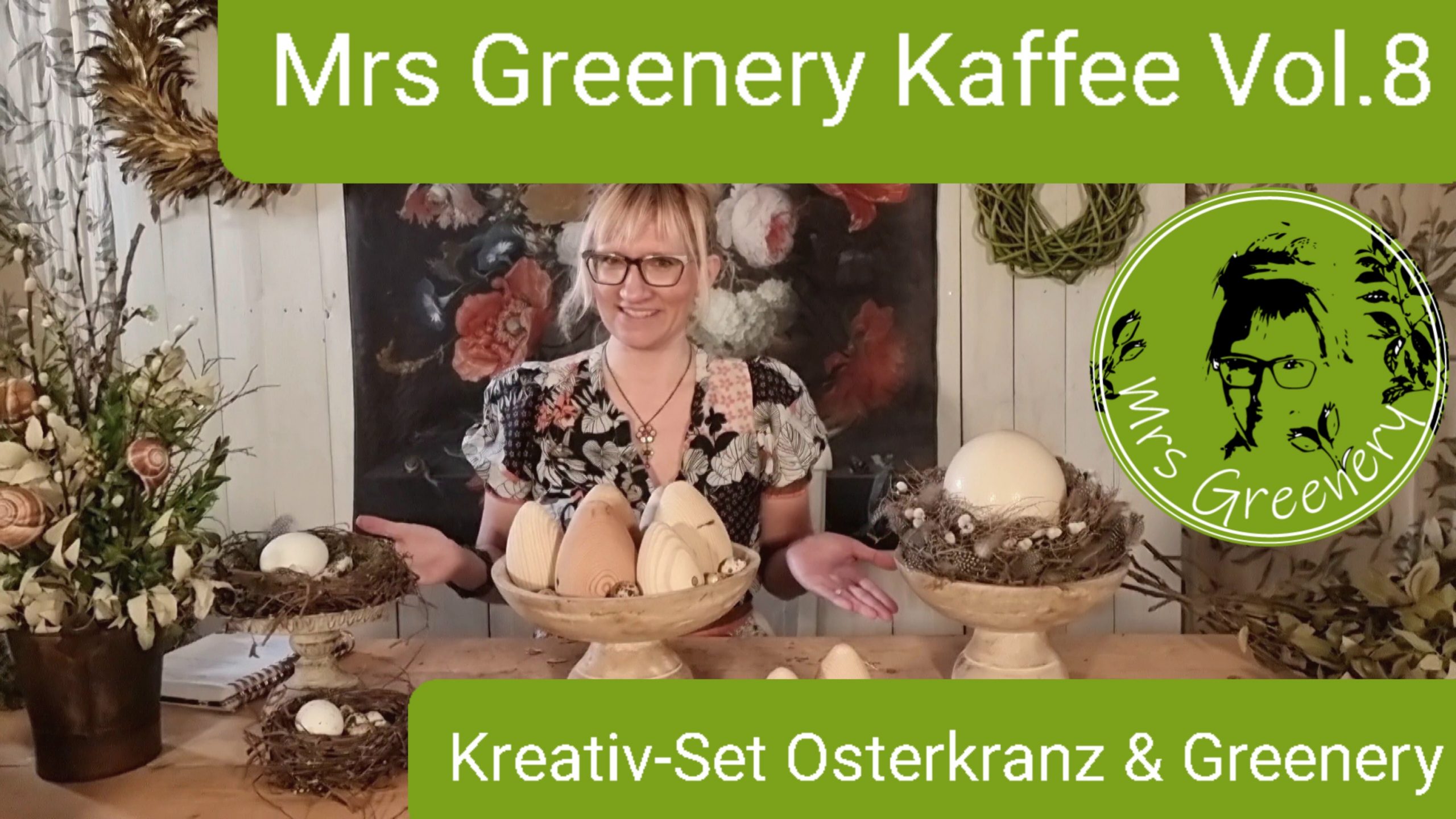 Mrs Greenery Kaffee Vol.8: Kreativ-Set Osterkranz & Greenery für