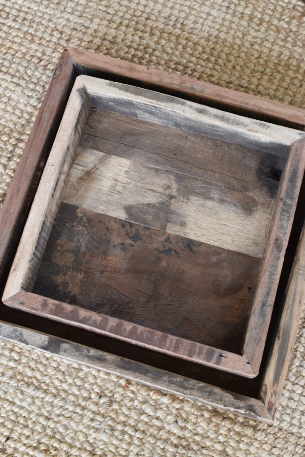 Holz-Tablett Set Serviertablett Dekotablett Tablett antikholz altholz für Küche und deinen Schreibtisch. Deko für die Landhausküche jetzt im Mrs Greenery Shop bestellen kaufen