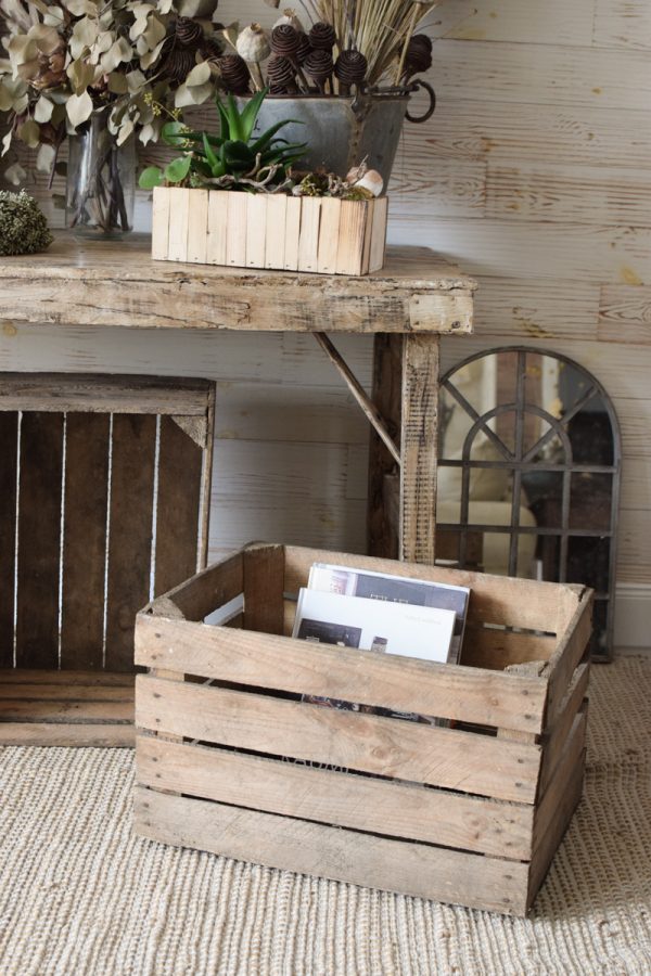 Obstkiste altes Land Holzkiste Dekokiste zur Aufbewahrung gebraucht alt antik Patina Kiste aus Holz im Mrs Greenery Shop bestellen kaufen
