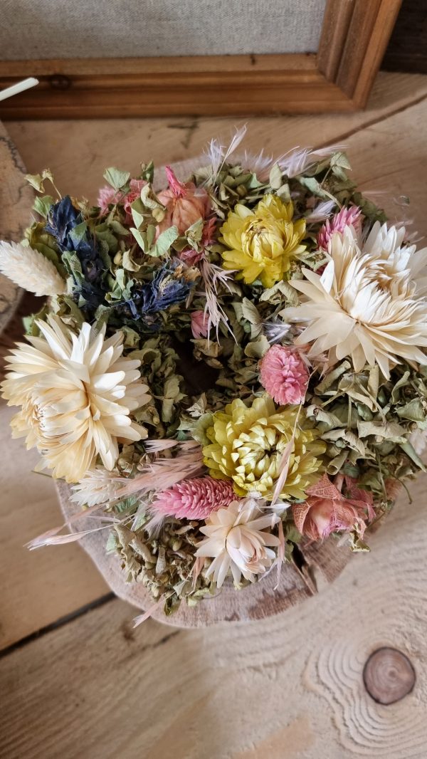 Kranz Kränze Mini-Kränze Trockenblumen getrocknete Blüten Trockenblumenkranz weiss pastell im Mrs Greenery Shop bestellen kaufen