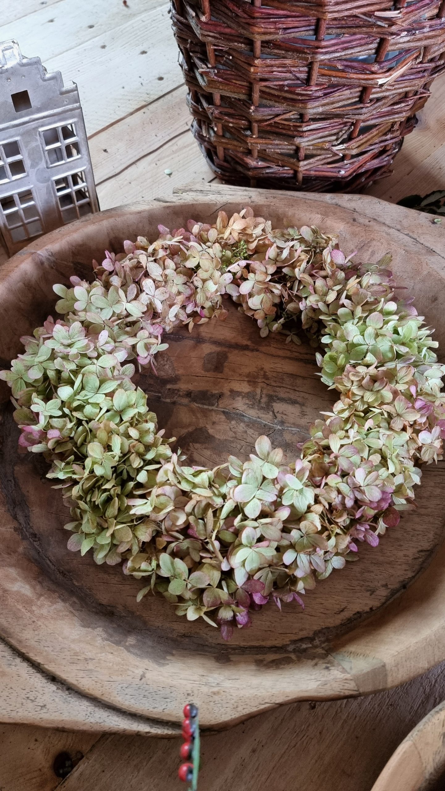 Hortensienkranz violett-grün 30 cm
