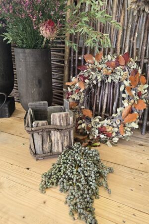 Holz-Vase Aged Wood mit Glaseinsatz – Bild 4