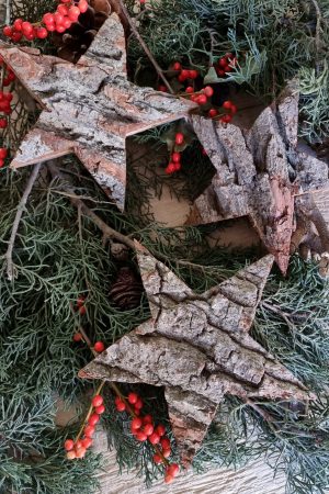 Stern Holzstern Weihnachtsstern Holzdeko dekostern Winterdeko