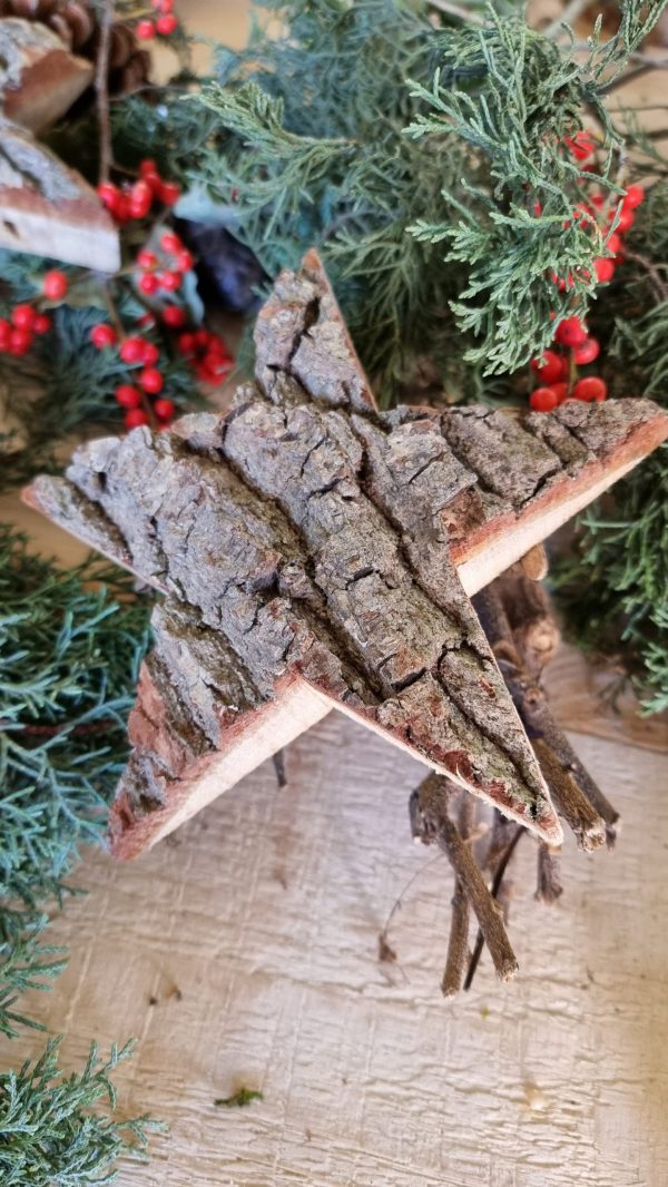 Stern Holzstern Weihnachtsstern Holzdeko dekostern Winterdeko