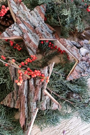 Stern Holzstern Weihnachtsstern Holzdeko dekostern Winterdeko