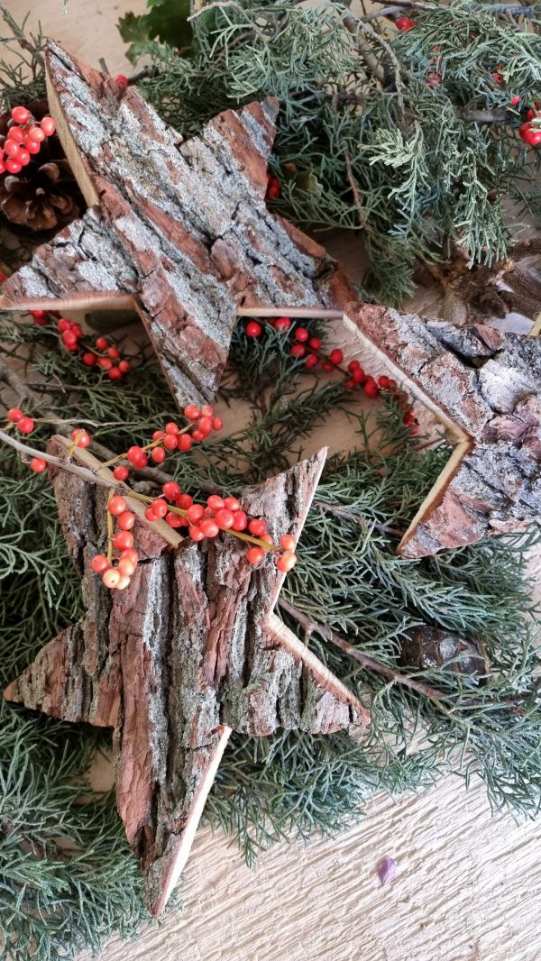 Stern Holzstern Weihnachtsstern Holzdeko dekostern Winterdeko