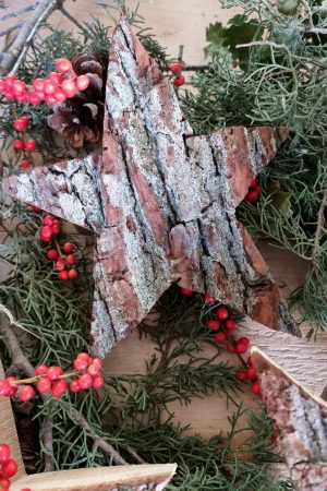 Stern Holzstern Weihnachtsstern Holzdeko dekostern Winterdeko