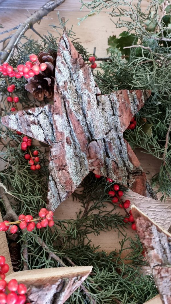 Stern Holzstern Weihnachtsstern Holzdeko dekostern Winterdeko