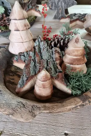 Mini-Tanne Holz 11cm