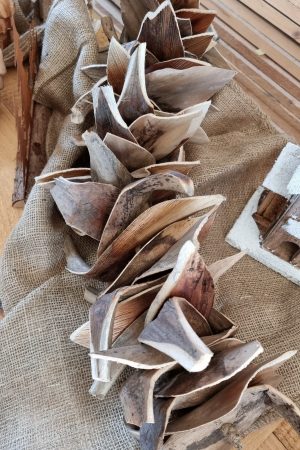 Girlande HOlz natur Naturgirlande deko Winterdeko Deko im Mrs Greenery Shop bestellen kaufen