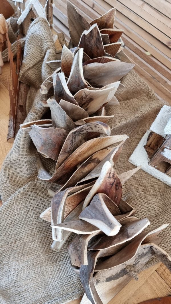 Girlande HOlz natur Naturgirlande deko Winterdeko Deko im Mrs Greenery Shop bestellen kaufen
