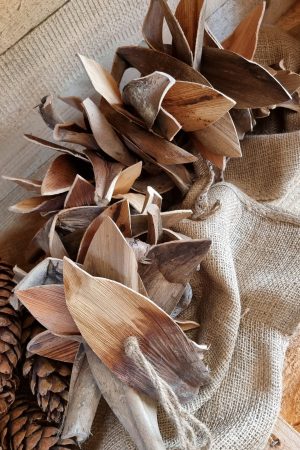 Girlande HOlz natur Naturgirlande deko Winterdeko Deko im Mrs Greenery Shop bestellen kaufen