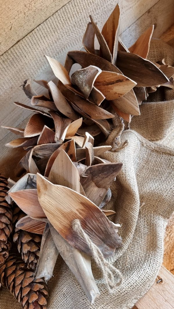 Girlande HOlz natur Naturgirlande deko Winterdeko Deko im Mrs Greenery Shop bestellen kaufen