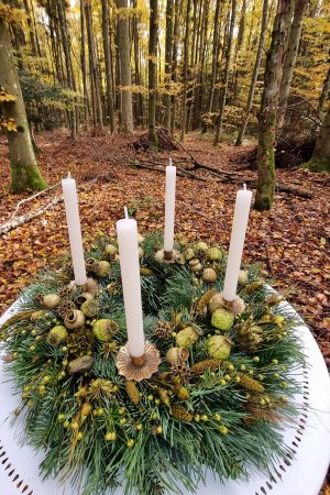 DIY Kreativ-Set Adventskranz Kranz Kränze selberbinden Advent Sparkling funkelnd grüner Adventskranz Trockenblumen grün Wintergrün im Mrs Greenery Shop bestellen Greenery Adventskränze bio selber binden oder stecken