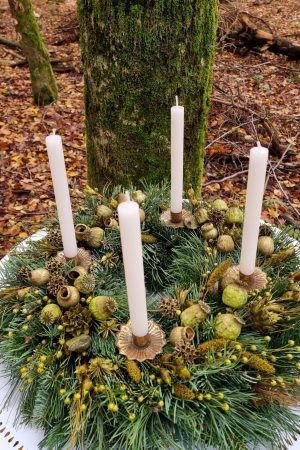 DIY Kreativ-Set Adventskranz Kranz Kränze selberbinden Advent Sparkling funkelnd grüner Adventskranz Trockenblumen grün Wintergrün im Mrs Greenery Shop bestellen Greenery Adventskränze bio selber binden oder stecken