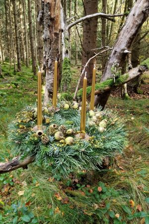 DIY Kreativ-Set Adventskranz Kranz Kränze selberbinden Advent Sparkling funkelnd grüner Adventskranz Trockenblumen grün Wintergrün im Mrs Greenery Shop bestellen Greenery Adventskränze bio selber binden oder stecken