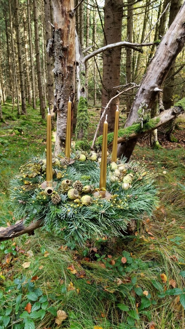 DIY Kreativ-Set Adventskranz Kranz Kränze selberbinden Advent Sparkling funkelnd grüner Adventskranz Trockenblumen grün Wintergrün im Mrs Greenery Shop bestellen Greenery Adventskränze bio selber binden oder stecken