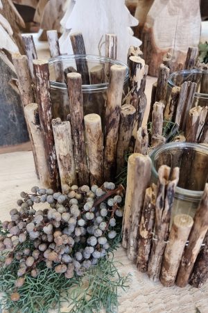 Windlicht Glas Holz Treibholz Vase Holzdeko im Mrs Greenery Shop bestellen kaufen