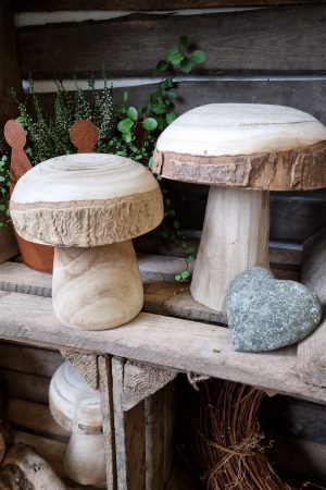 Holzpilz Pilz aus Holz Dekopilz Holzdeko im Mrs Greenery Shop bestellen kaufen