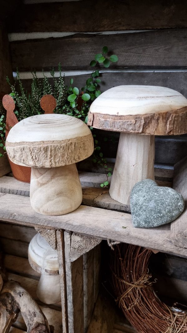 Holzpilz Pilz aus Holz Dekopilz Holzdeko im Mrs Greenery Shop bestellen kaufen