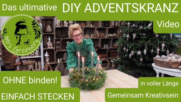 Adventskranz Adventskränze Workshop Video Anleitung Stecken Binden mrs Greenery Shop