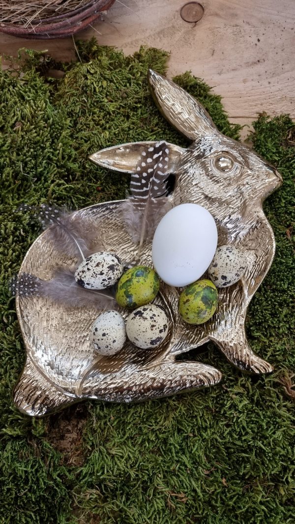 dekoschale osterschale hasendeko hasenschale gold deko osterdeko ostern naturdeko im mrs greenery shop bestellen kaufen