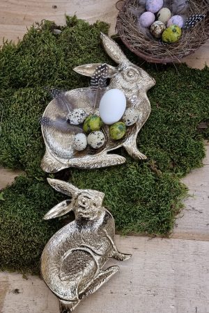 dekoschale osterschale hasendeko hasenschale gold deko osterdeko ostern naturdeko im mrs greenery shop bestellen kaufen