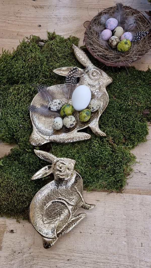 dekoschale osterschale hasendeko hasenschale gold deko osterdeko ostern naturdeko im mrs greenery shop bestellen kaufen