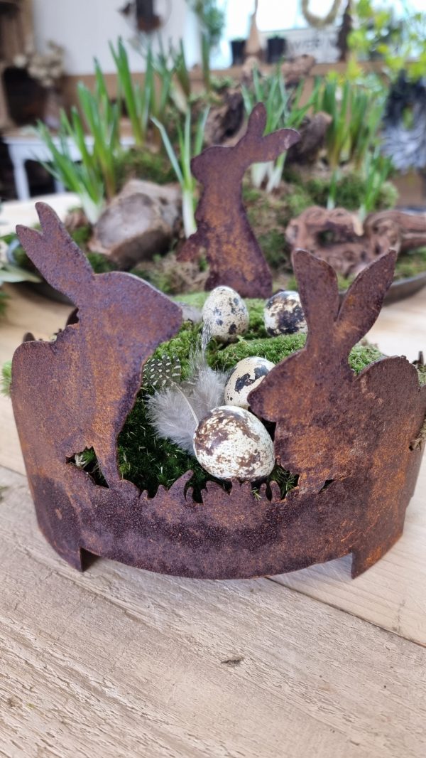 Hasenteller Hasentablett Osterdeko Hasendeko Osterhase Tischdeko Rostdeko Dekoidee Ostern im Mrs Greenery Shop bestellen kaufen