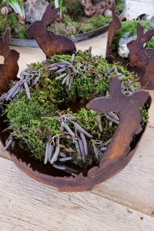 Hasenteller Hasentablett Osterdeko Hasendeko Osterhase Tischdeko Rostdeko Dekoidee Ostern im Mrs Greenery Shop bestellen kaufen