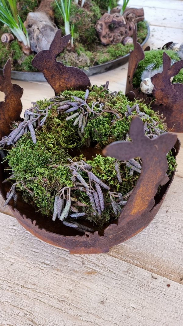 Hasenteller Hasentablett Osterdeko Hasendeko Osterhase Tischdeko Rostdeko Dekoidee Ostern im Mrs Greenery Shop bestellen kaufen