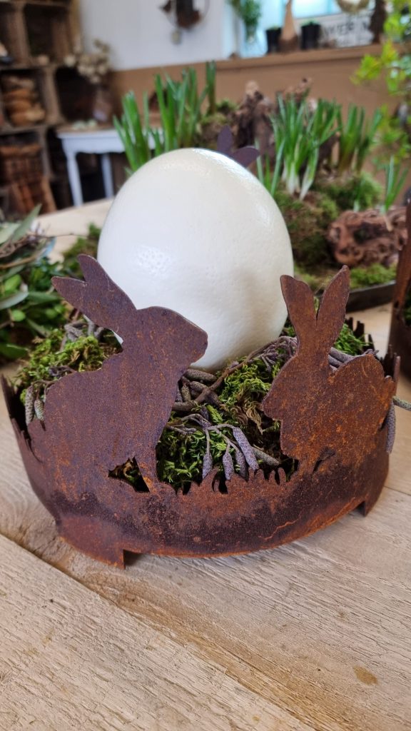 Hasenteller Hasentablett Osterdeko Hasendeko Osterhase Tischdeko Rostdeko Dekoidee Ostern im Mrs Greenery Shop bestellen kaufen