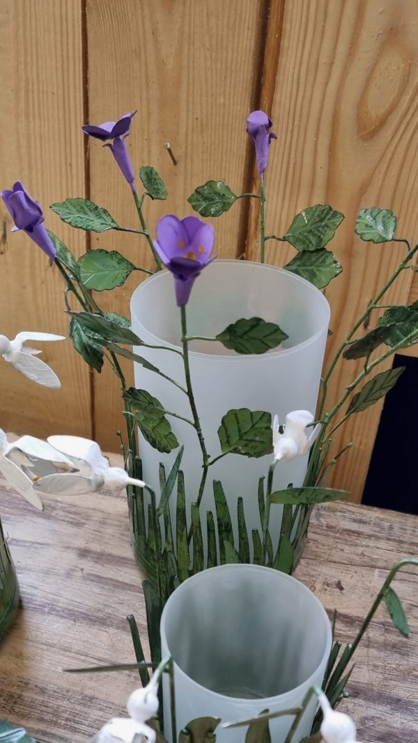 windlicht blumen metalldeko blumenvase metallvase frühlingsdeko im Mrs Greenery Shop bestellen kaufen