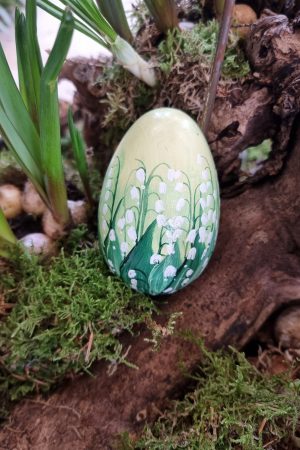 Ei bemalt Holz-Ei Osterei Osterdeko Naturdeko Ostern Holzei Holzdeko im Mrs Greenery Shop bestellen kaufen