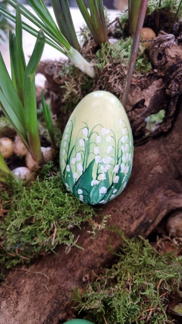 Ei bemalt Holz-Ei Osterei Osterdeko Naturdeko Ostern Holzei Holzdeko im Mrs Greenery Shop bestellen kaufen