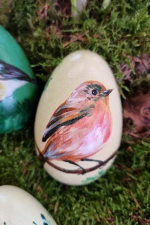 Ei bemalt Holz-Ei Osterei Osterdeko Naturdeko Ostern Holzei Holzdeko im Mrs Greenery Shop bestellen kaufen