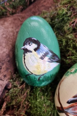 Ei bemalt Holz-Ei Osterei Osterdeko Naturdeko Ostern Holzei Holzdeko im Mrs Greenery Shop bestellen kaufen