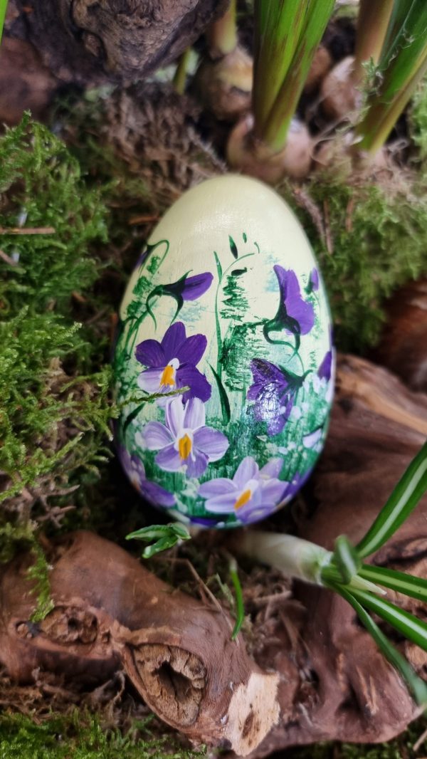 Ei bemalt Holz-Ei Osterei Osterdeko Naturdeko Ostern Holzei Holzdeko im Mrs Greenery Shop bestellen kaufen