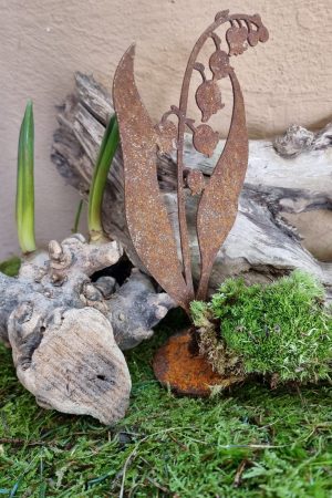 Rostdeko Osterdeko Frühlingsdeko Tischdeko Frühlingsblüher Metalldeko Dekoidee im Mrs Greenery Shop bestellen kaufen