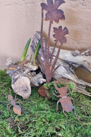 Rostdeko Osterdeko Frühlingsdeko Tischdeko Frühlingsblüher Ameise Käfer Insekten Metalldeko Dekoidee im Mrs Greenery Shop bestellen kaufen